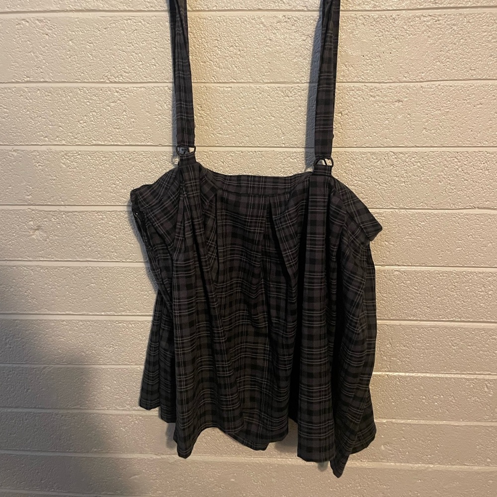 Hot Topic Plaid Overall Skirt